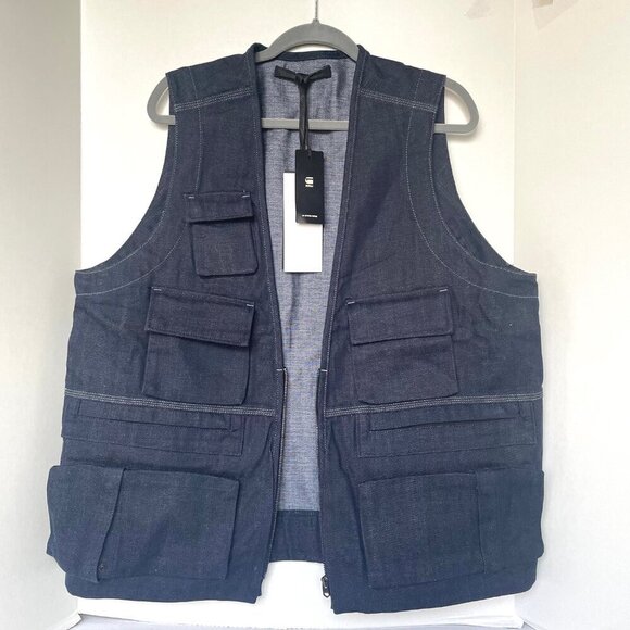 Men's Black Utility Vest - Picture 7 of 8